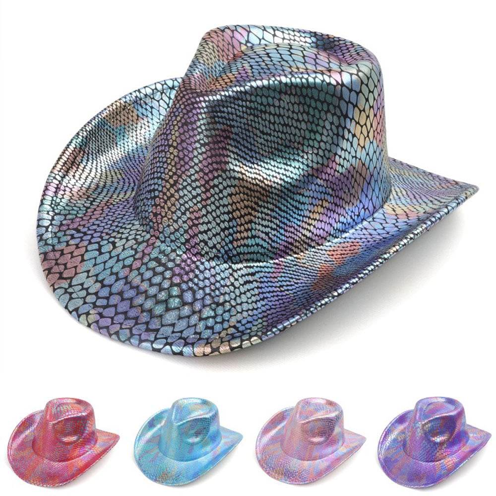 Western cowboy hat men's retro sequined Party dance - Ecosfun