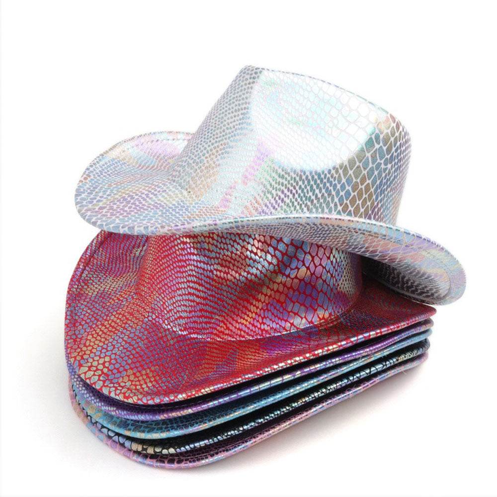 Western cowboy hat men's retro sequined Party dance - Ecosfun