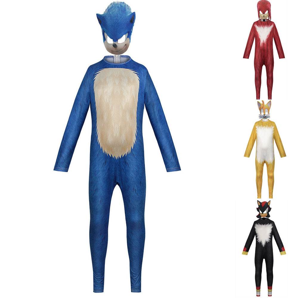 Sonic the Hedgehog Cosplay Costume Jumpsuit Kids Party Carnival - Ecosfun