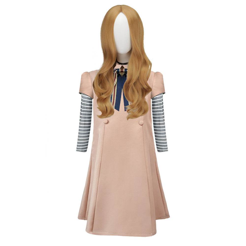 M3GAN Megan Dress Costume Wig Set For Adult Kids - Ecosfun