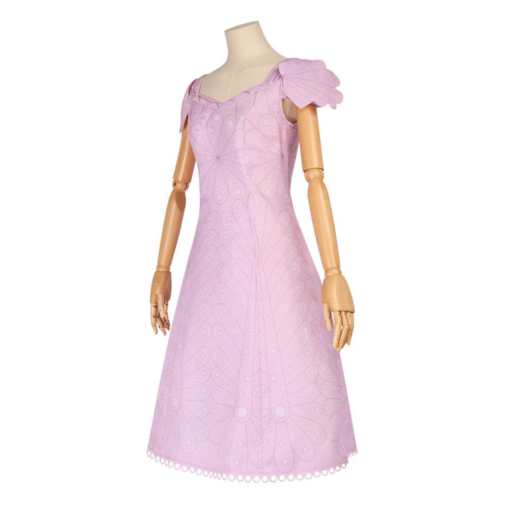 Wicked Glinda Women Pink Short Dress Outfit Carnival Cosplay Costume - Ecosfun