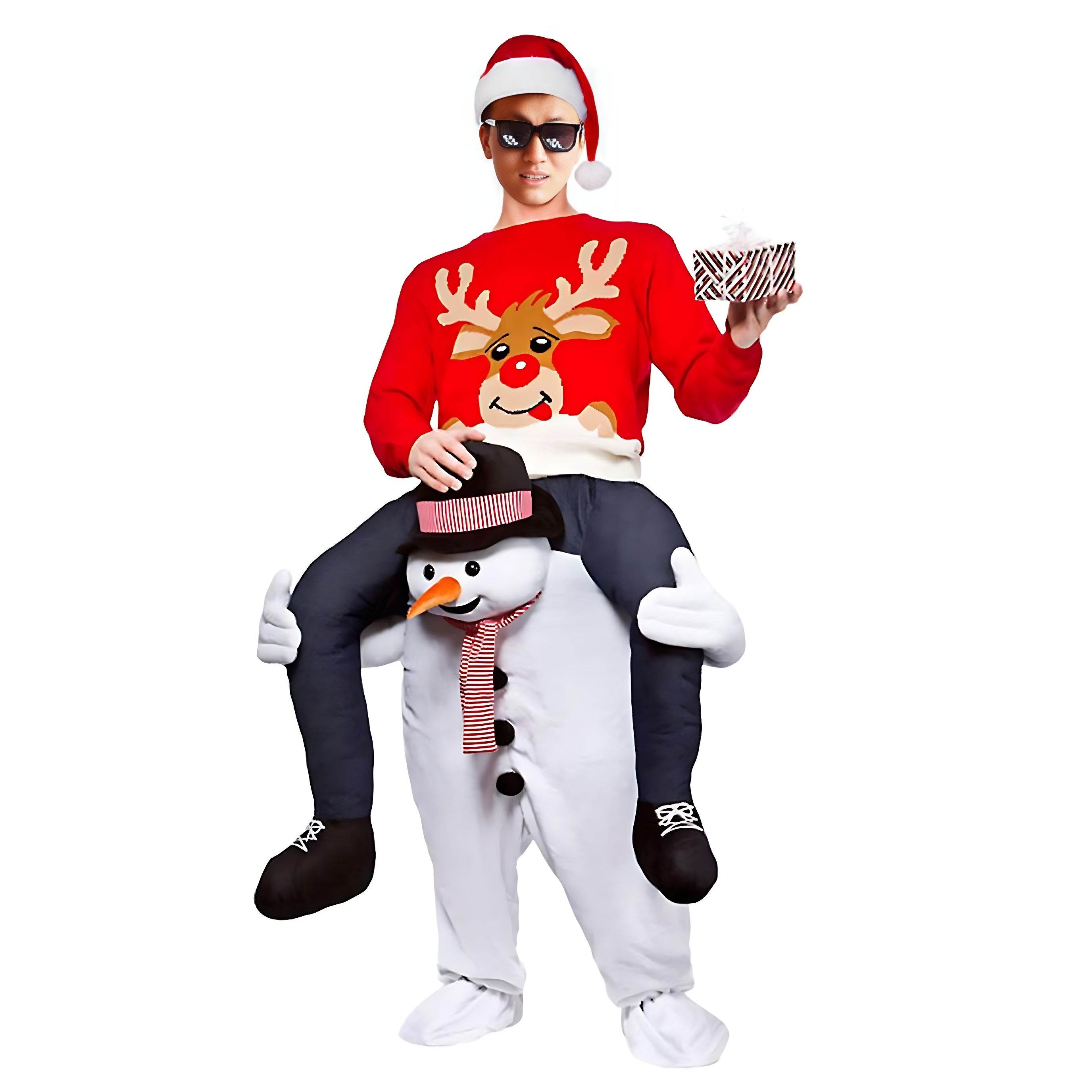 Snowman Elk Elf Grass Skirt Orangutan Funny Puppet Costumes - Ecosfun