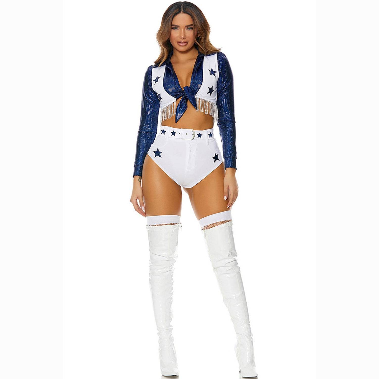 Cowgirl Rugby Football Cheerleader Costume for Women - Ecosfun