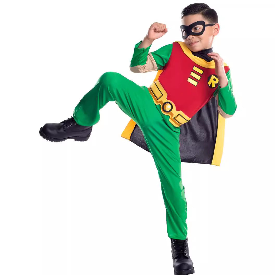 DC Teen Titans Robin Cosplay Kostüm Halloween für Kinder Kind