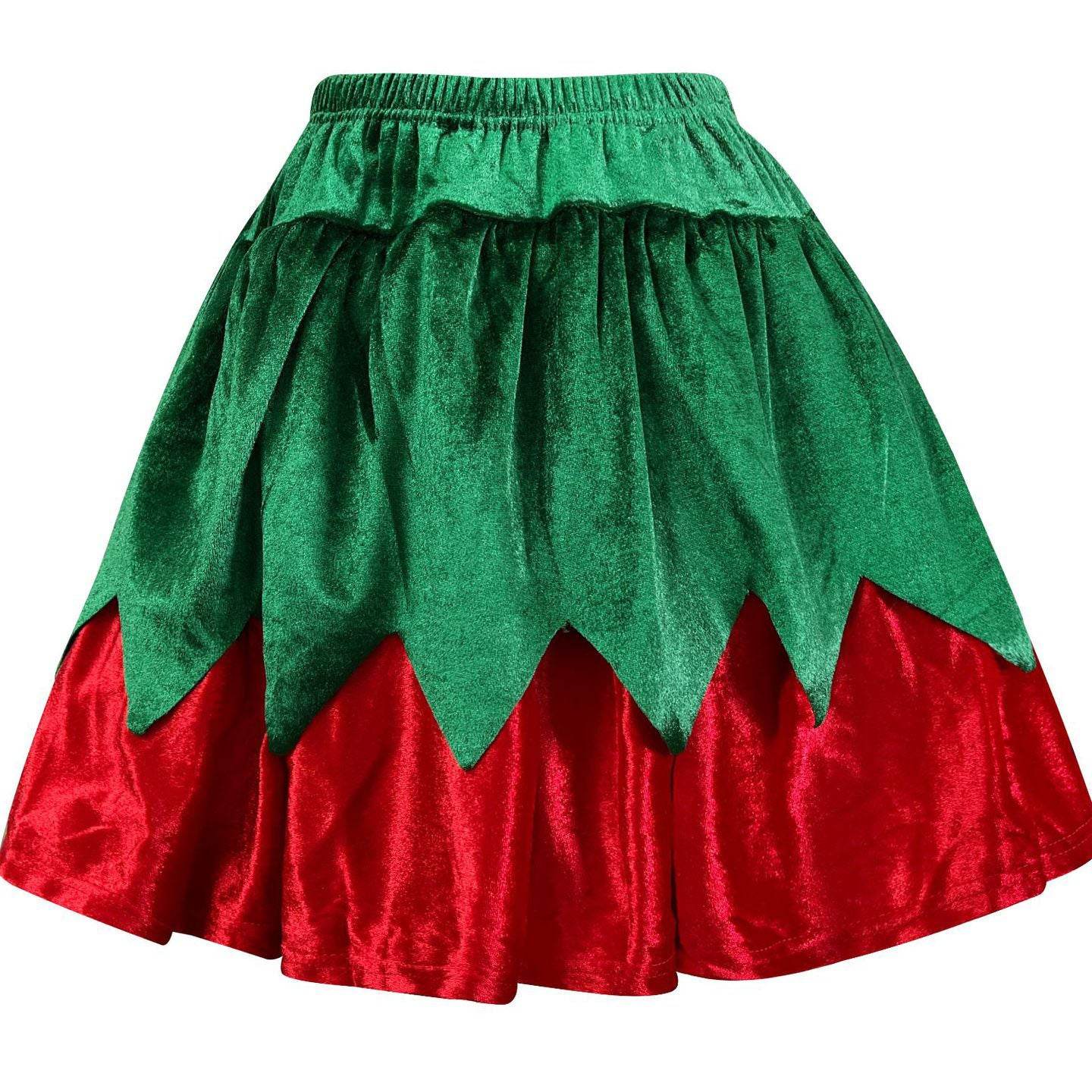 Green Christmas Party dress Costume adult couple stage costume - Ecosfun