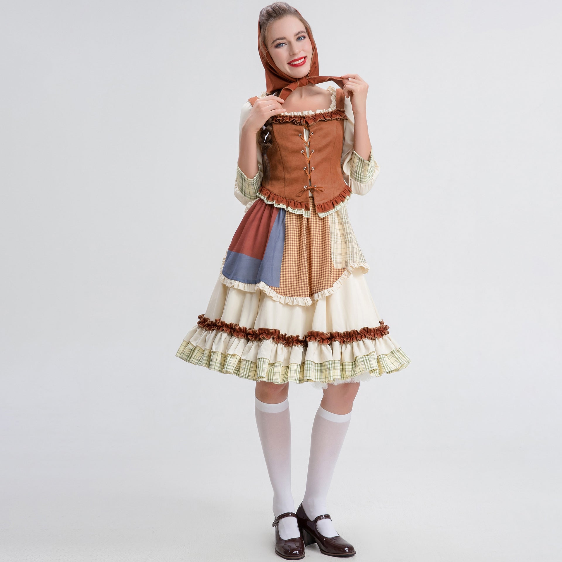Little Red Riding Hood Halloween Dress Costume Maid Stage Suit