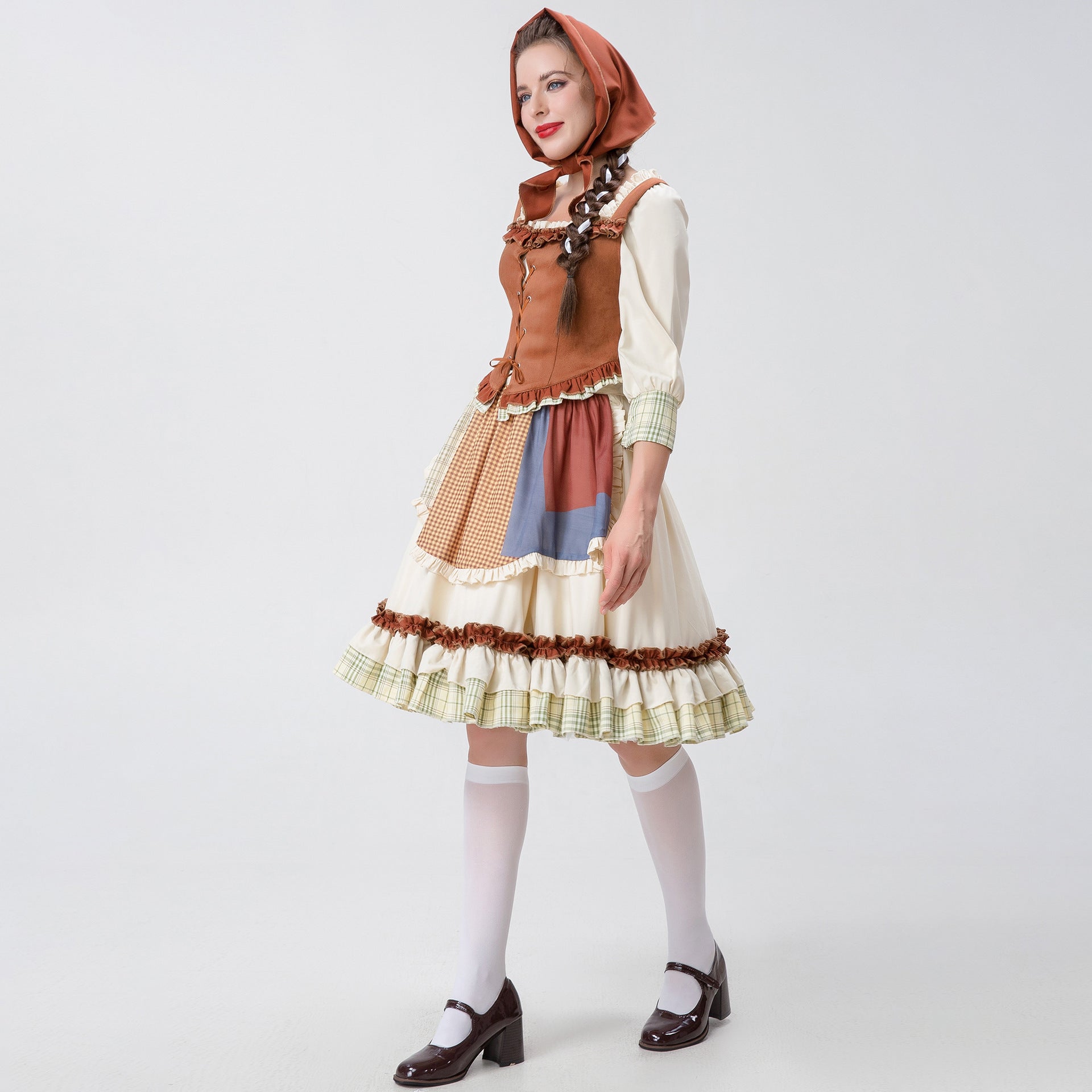 Little Red Riding Hood Halloween Dress Costume Maid Stage Suit