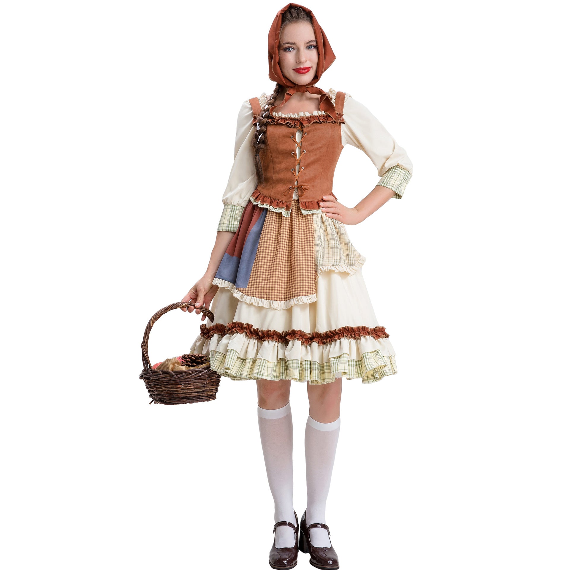 Little Red Riding Hood Halloween Dress Costume Maid Stage Suit