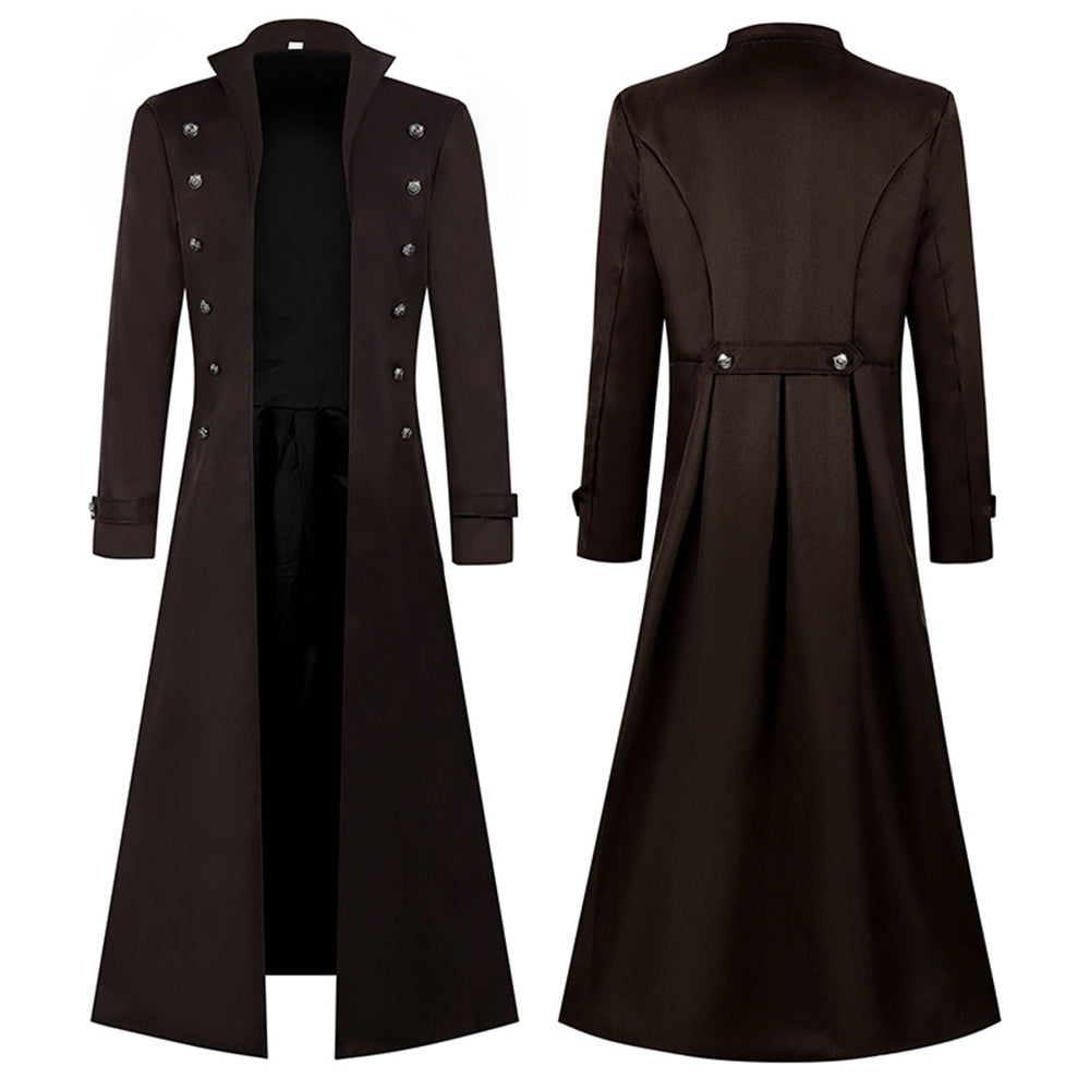 Mittelalterlicher Steampunk Retro Gotischer Kostüm-Mantel Trenchcoat Viktorianische Uniform