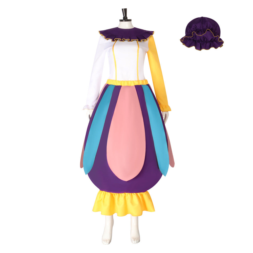 Girls Mrs. Potts Costume Hat Beauty and Beast Teapot Dress Suit Halloween