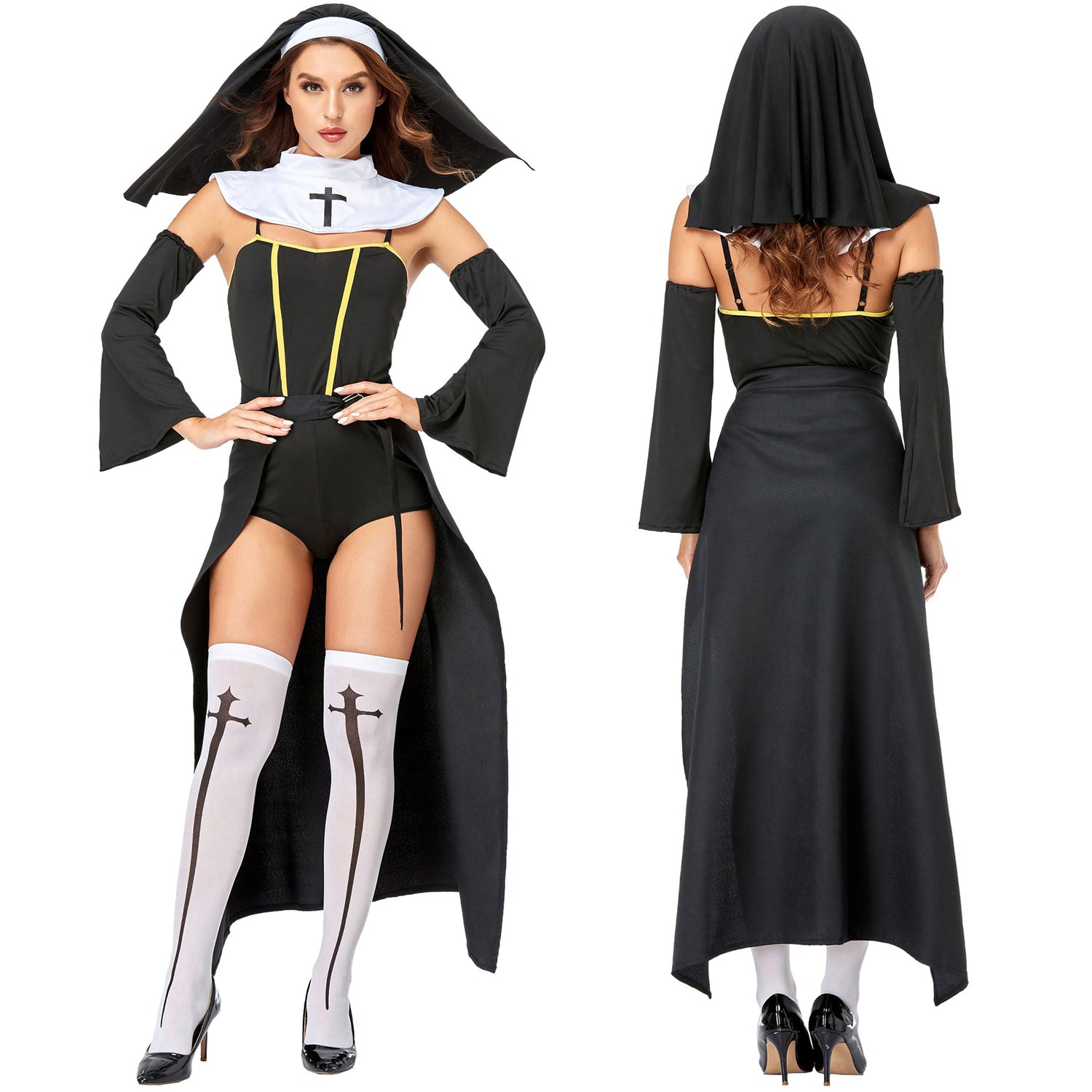 Damen Vampir Nonne Kostüm Halloween