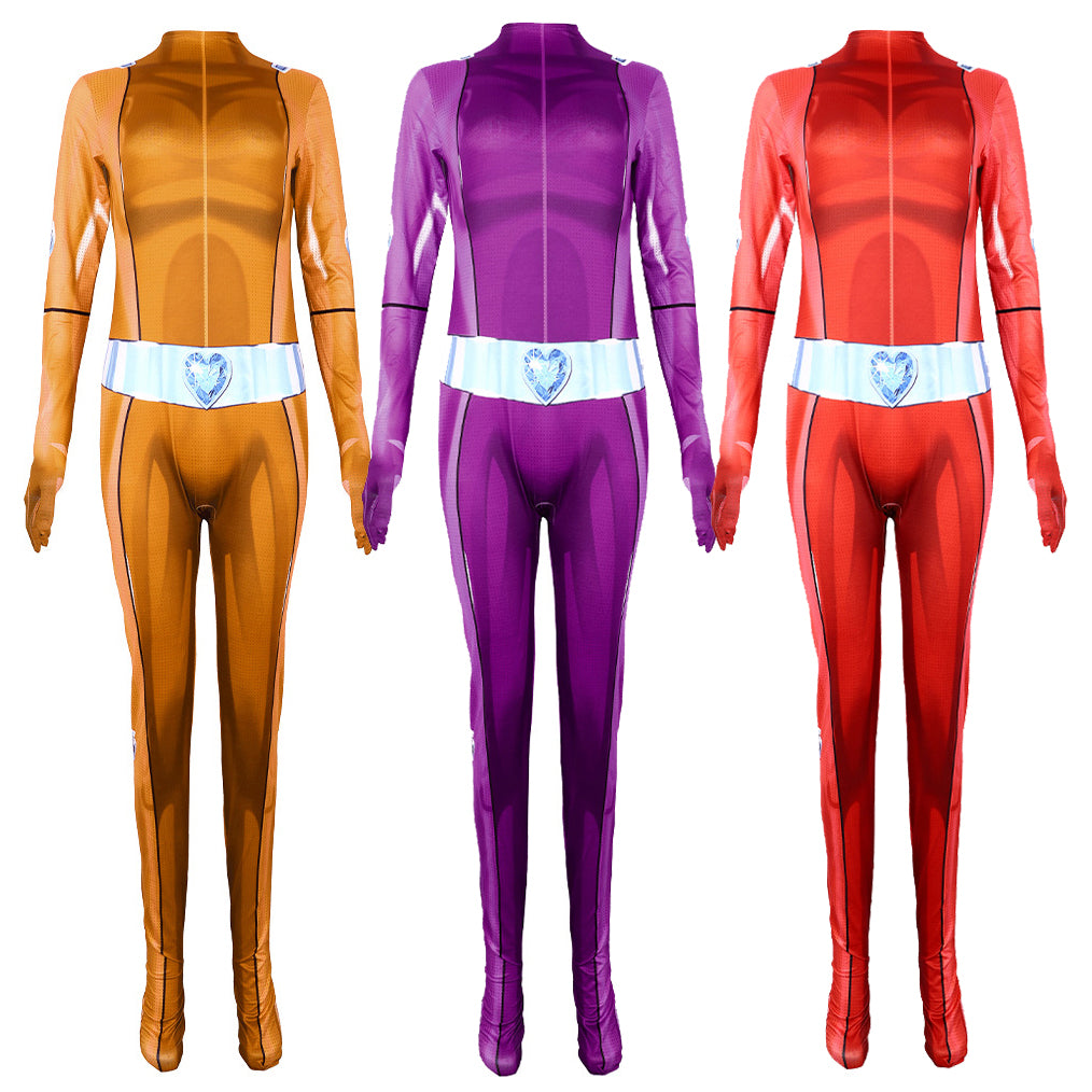 Totally Spies Clover Ewing Samantha Simpson Alexandra Bodysuit Kostüm