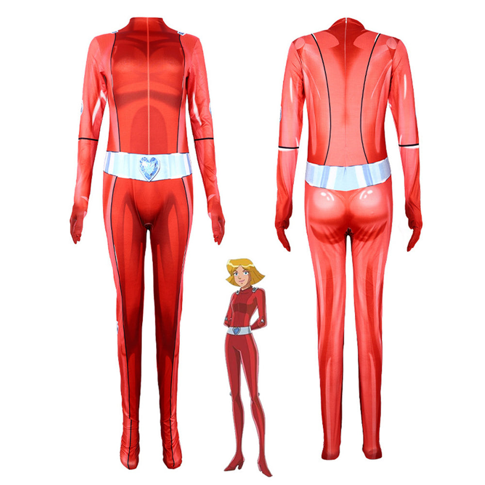 Totally Spies Clover Ewing Samantha Simpson Alexandra Bodysuit Kostüm