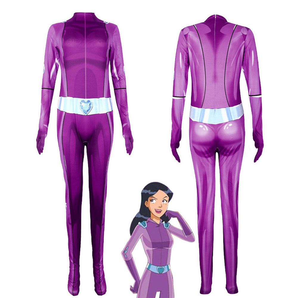 Totally Spies Clover Ewing Samantha Simpson Alexandra Bodysuit Kostüm