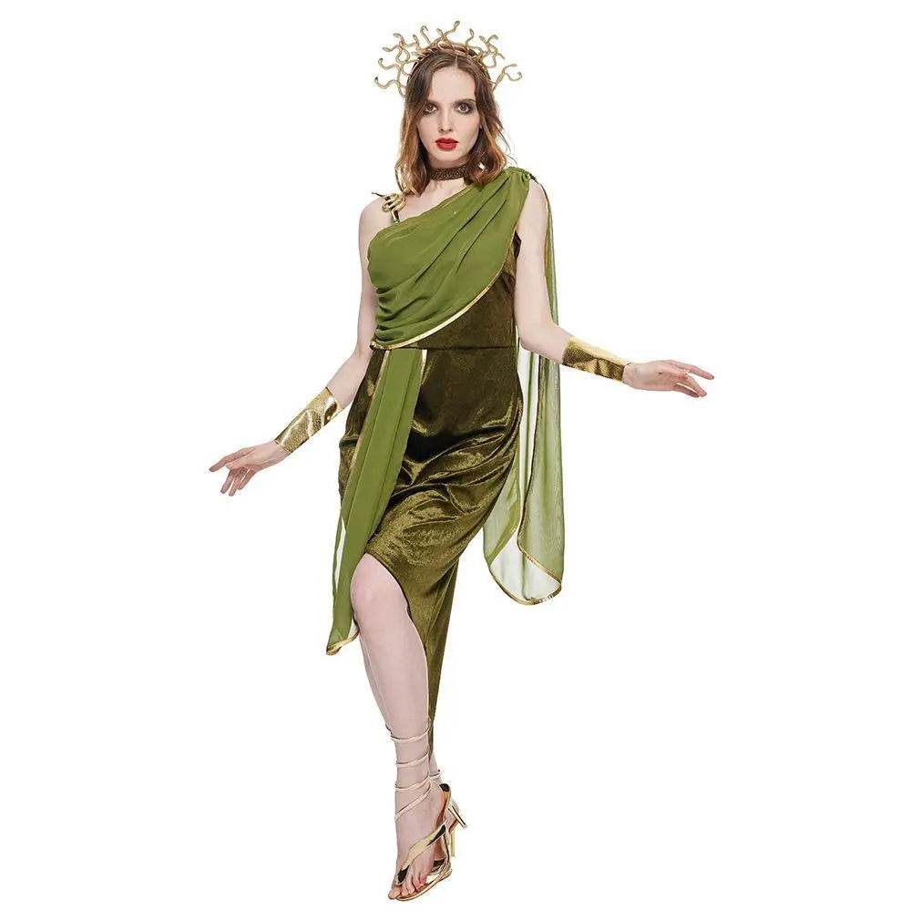 Adult Medusa Costume Halloween Cosplay Outfit for Bar Parties and Performances - Ecosfun