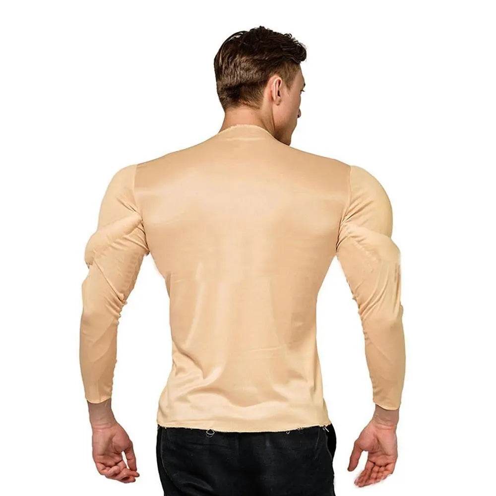 Adult Muscle T-Shirt Costume Funny Fake Abs Costume Masquerade Cosplay - Ecosfun