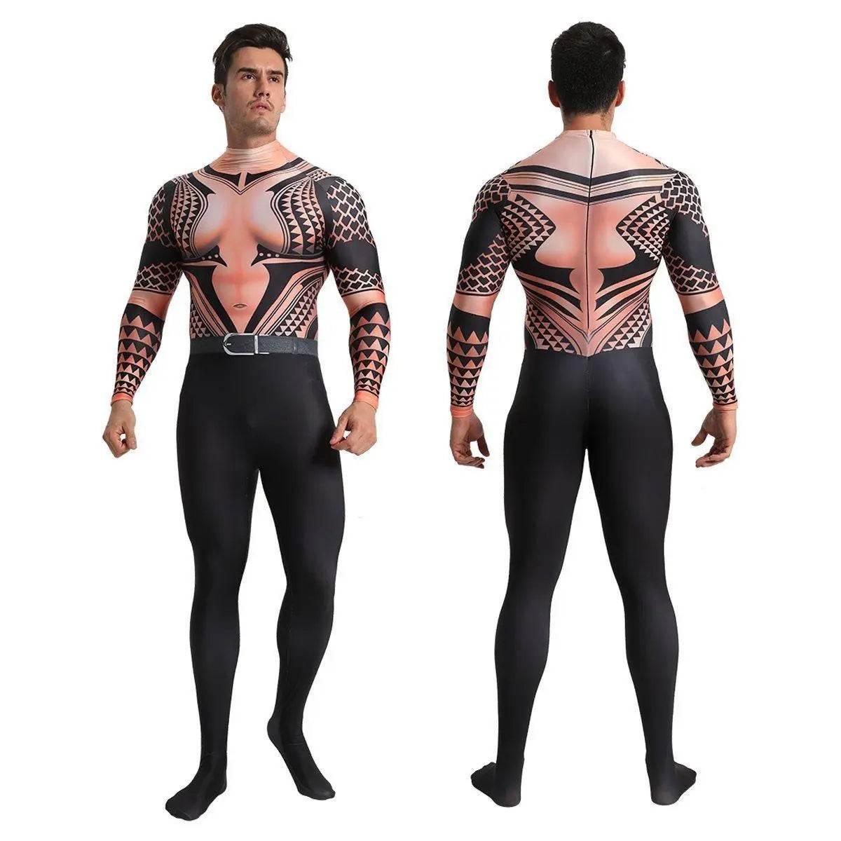 Aquaman Arthur Halloween Fancy Family Cosplay Costume Zentai Jumpsuit - Ecosfun