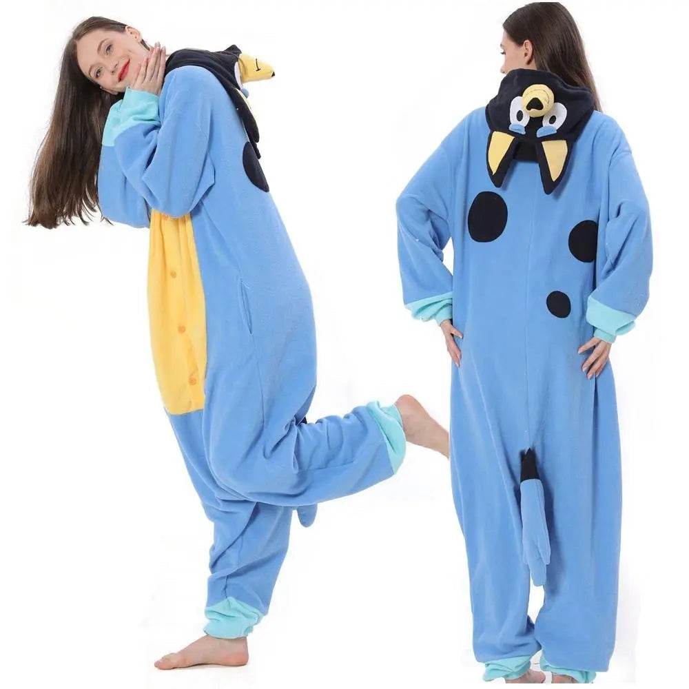 Bluey Onesies Costume Kigurumi PJS Pajamas Outfit for Adult Kids Girl Boy - Ecosfun