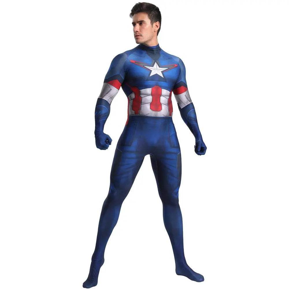 Captain America Outfits Halloween Cosplay Costume Bodysuit - Ecosfun