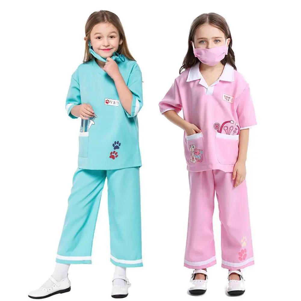 Child Unisex Doctor Dress-up Veterinarian Role Play Halloween Costumes for kids - Ecosfun
