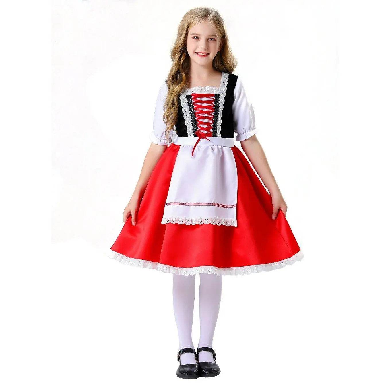 Children's Day Halloween kindergarten Little Red Riding Hood show costume family performance - Ecosfun