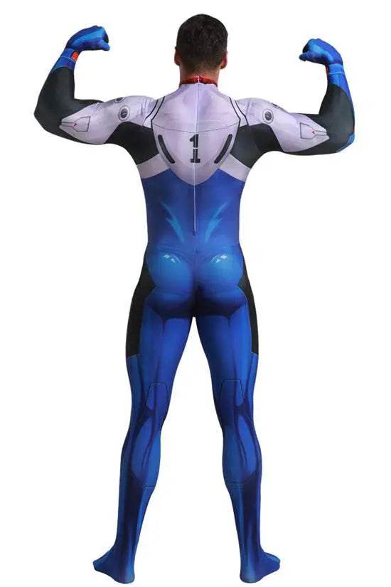 EVA Ikari Shinji Siamese Halloween Cosplay Costume Zentai Jumpsuit - Ecosfun