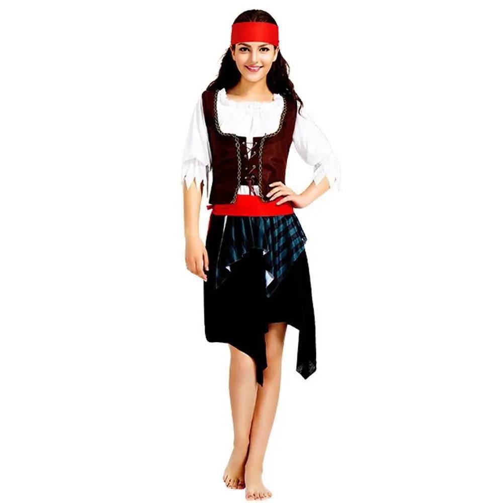 Family Matching Pirate Outfit Cosplay Costume Fancy Dress Halloween - Ecosfun
