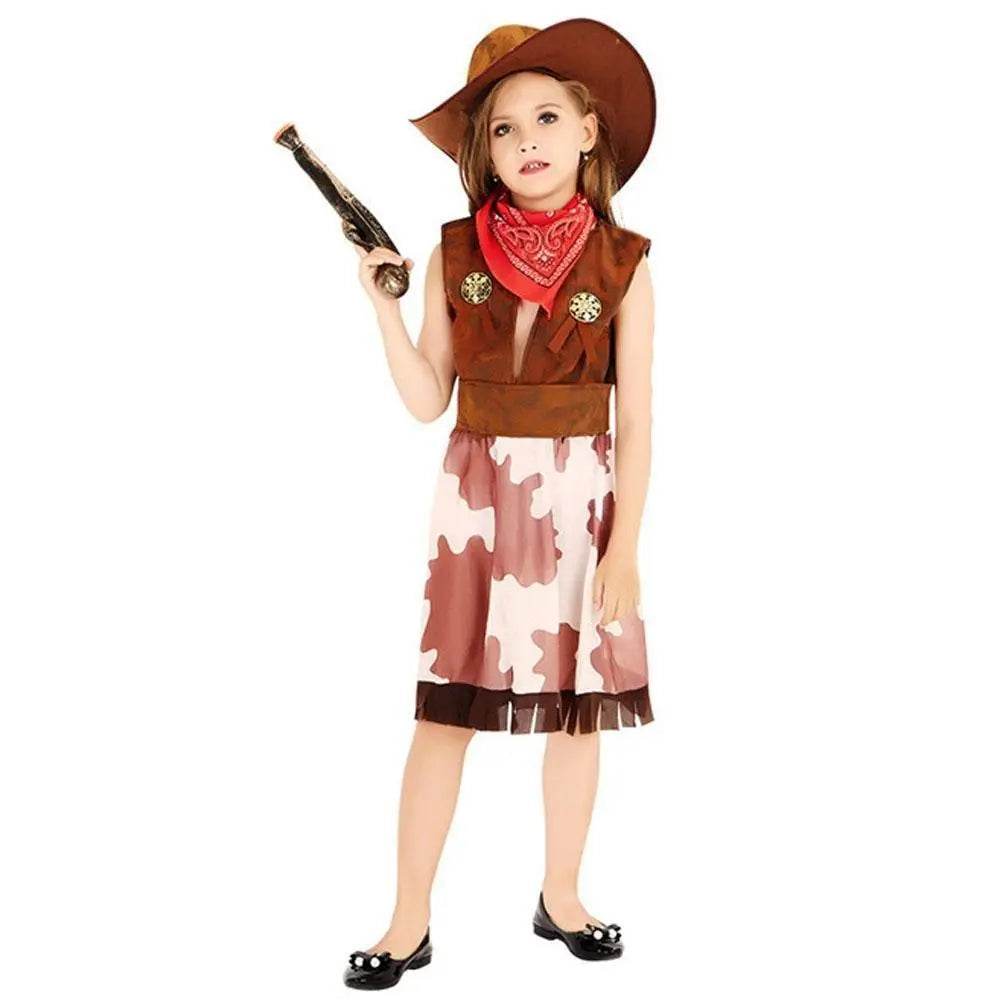 Family Matching West Cowboy Costumes outfit classic wild fancy dress western - Ecosfun