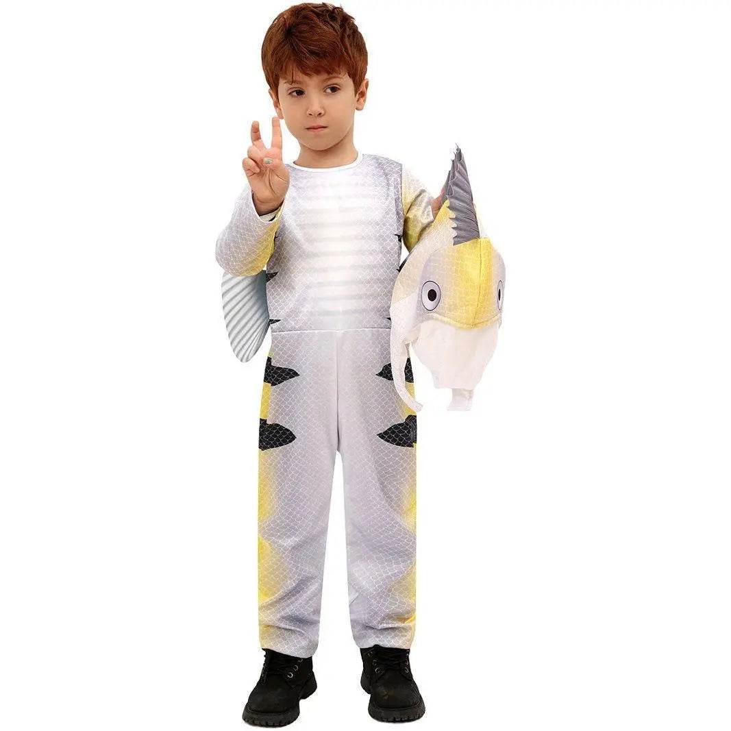 Flounder Kids Animal Jumpsuit Party Cosplay Costumes Halloween - Ecosfun