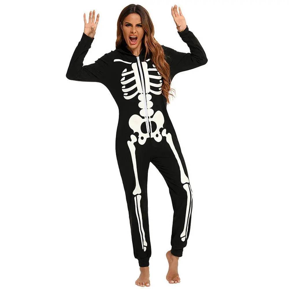 Fluorescent home costume horror pajamas Halloween costume Family Matching Costumes - Ecosfun