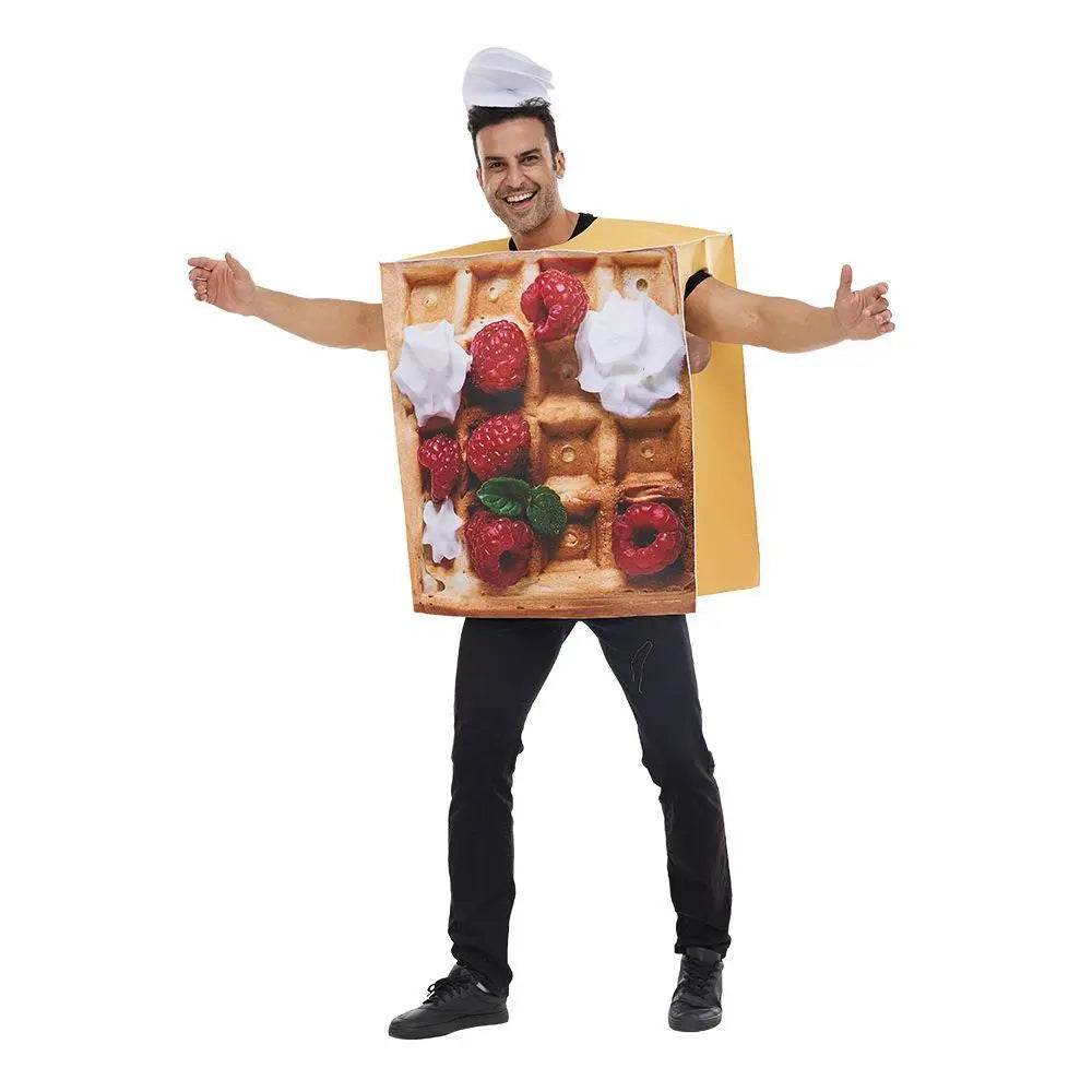 Funny Food Waffle Muffins Halloween Carnival Suit Cosplay Costume For Adults - Ecosfun
