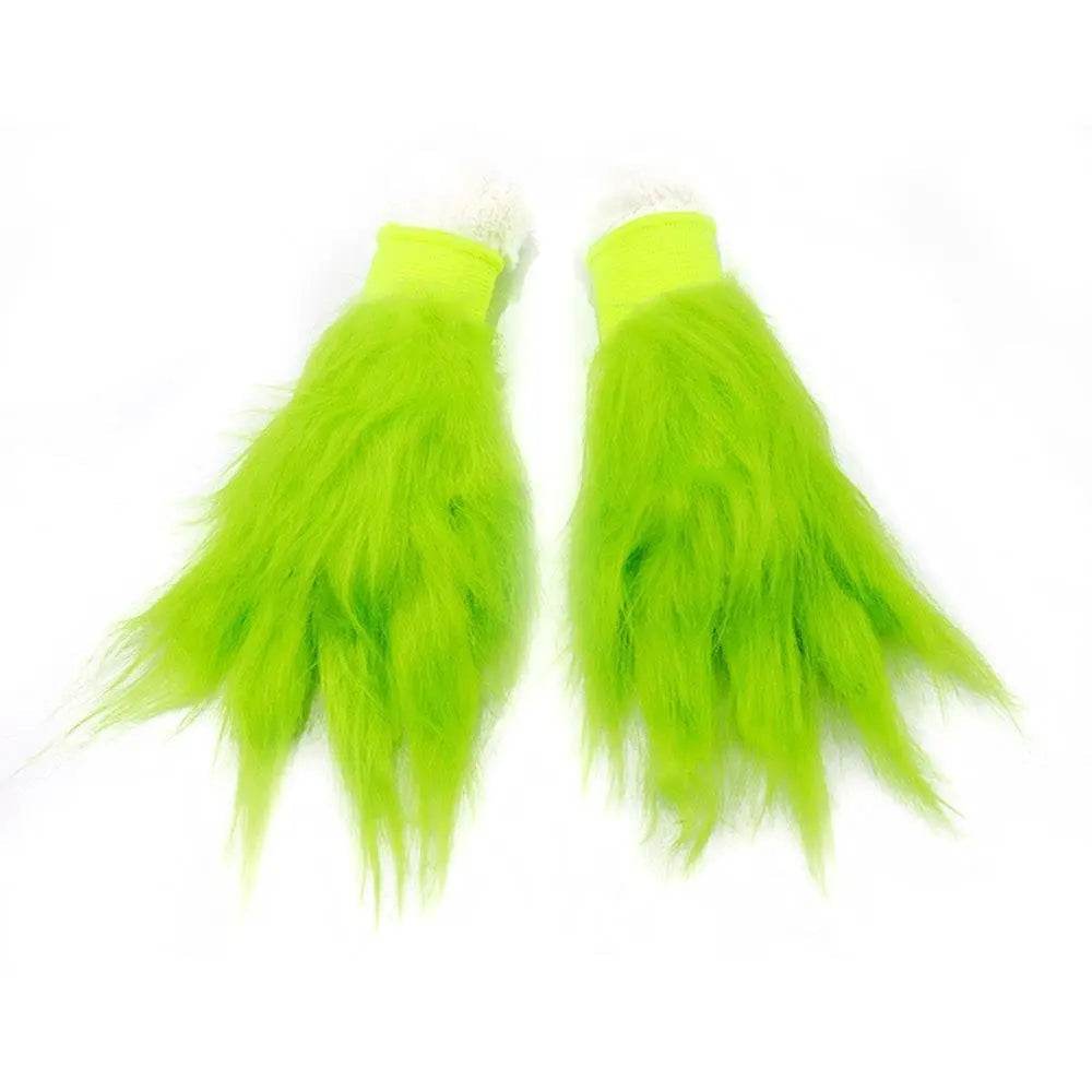 Green The Grinch Christmas Costumes Gloves - Ecosfun
