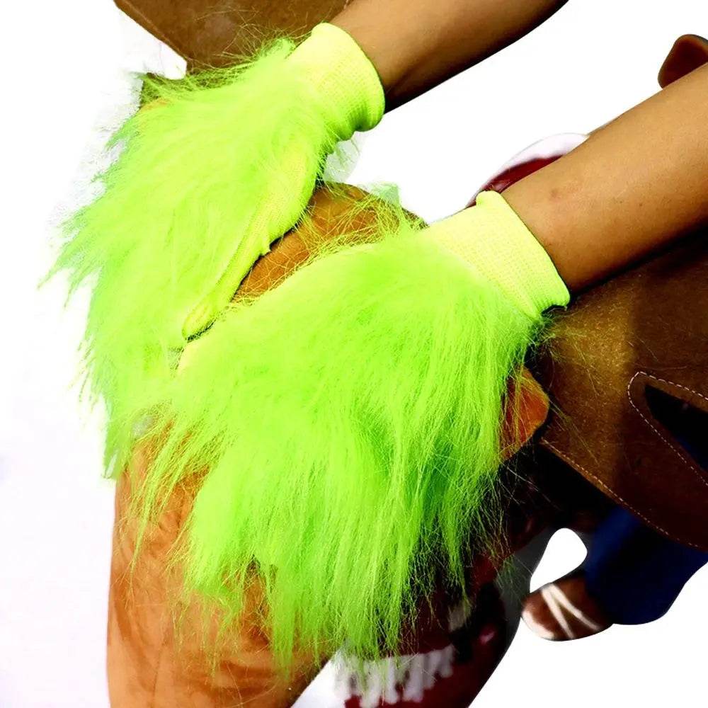 Green The Grinch Christmas Costumes Gloves - Ecosfun