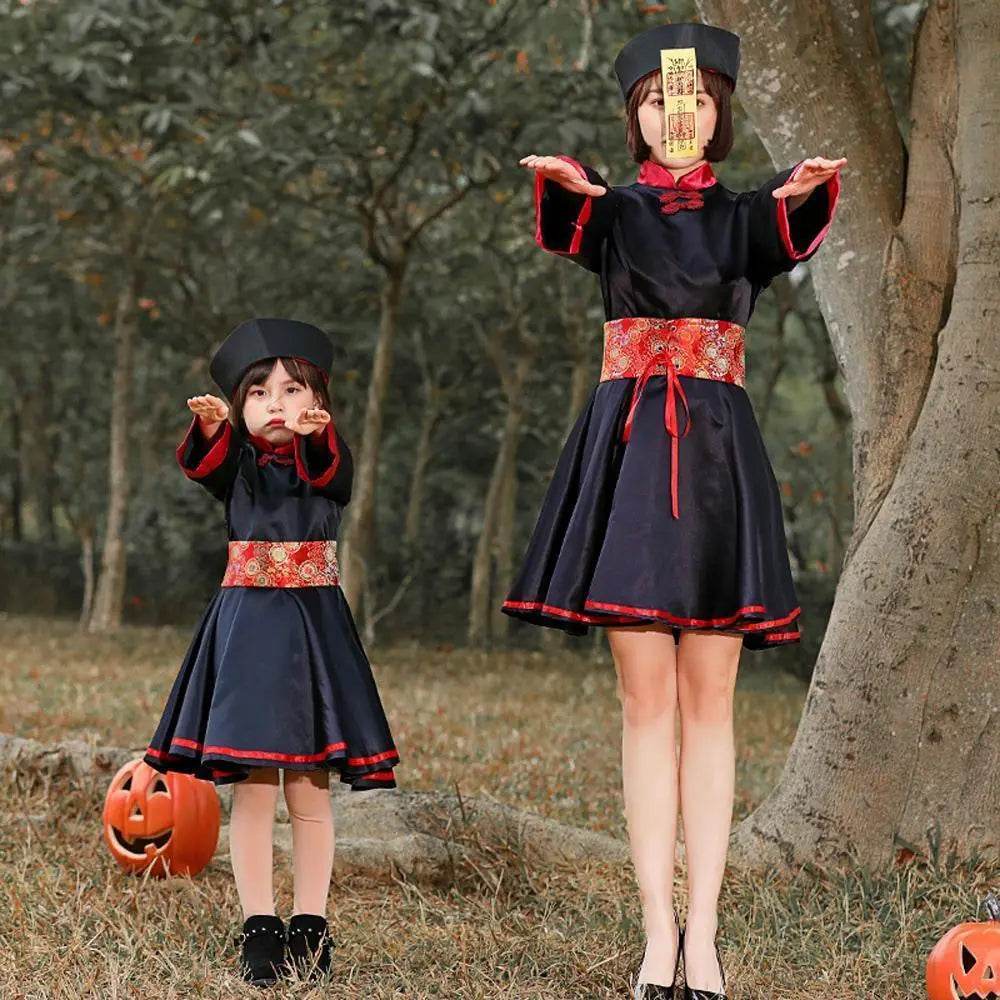 Halloween Qing Dynasty zombie cosplay costumes for Mom and Me - Ecosfun