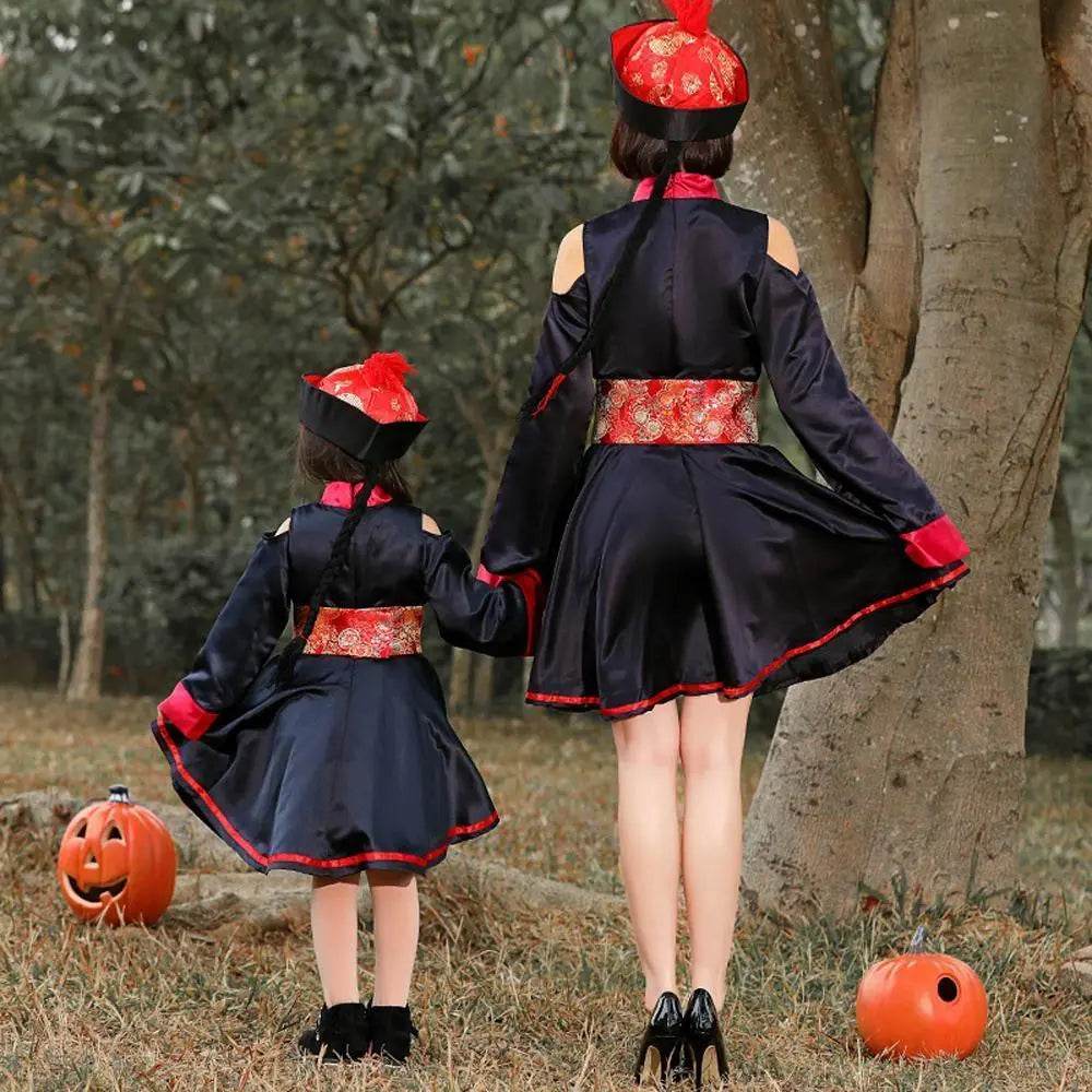 Halloween Qing Dynasty zombie cosplay costumes for Mom and Me - Ecosfun