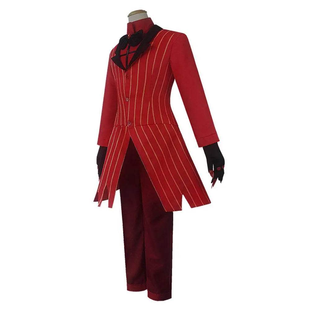 Hazbin Hotel Cosplay Costume Alastor Angel Dust Jacket Anime Halloween Suit Outfit Sets Dress Up For Adults - Ecosfun