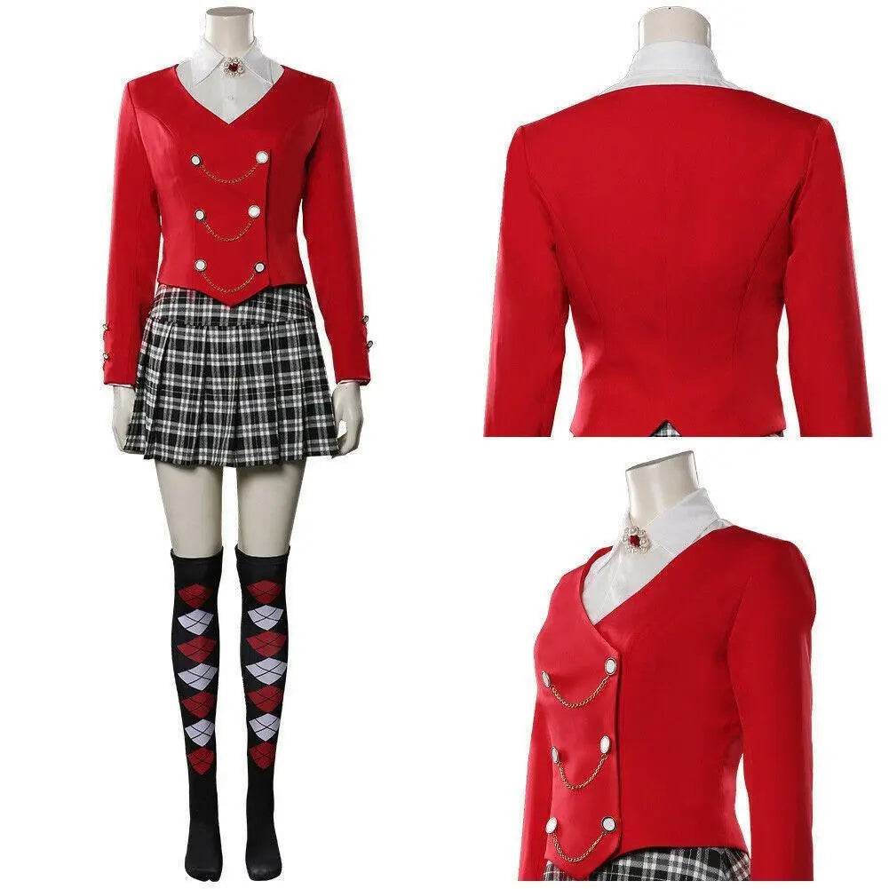 Heathers Veronica Sawyer Costume The Musical Halloween Carnival Cosplay Uniform Skirt Outfits Dress for Women - Ecosfun