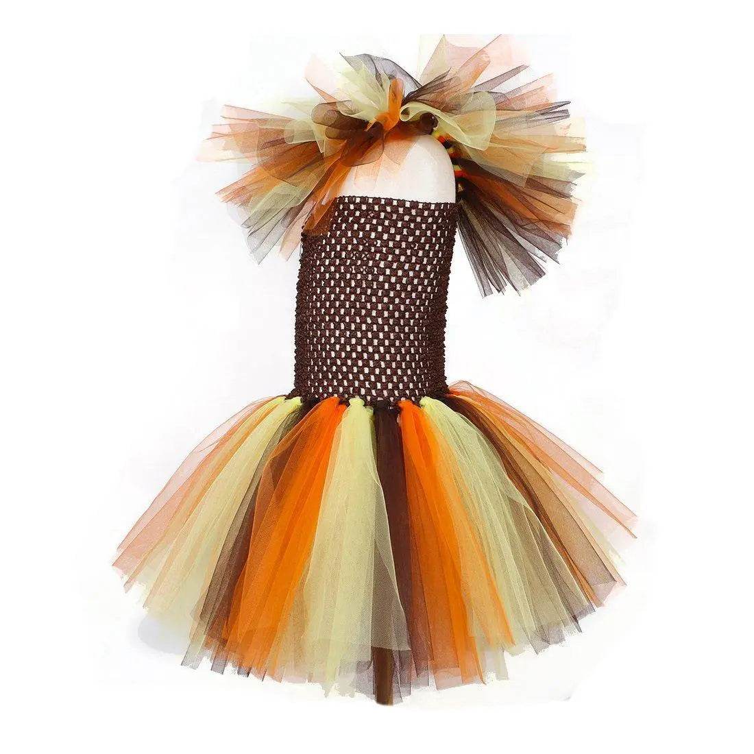 Jungle Safari Tutu Dress Costumes for Girls Halloween Reindeer Tiger Lion Leopard - Ecosfun