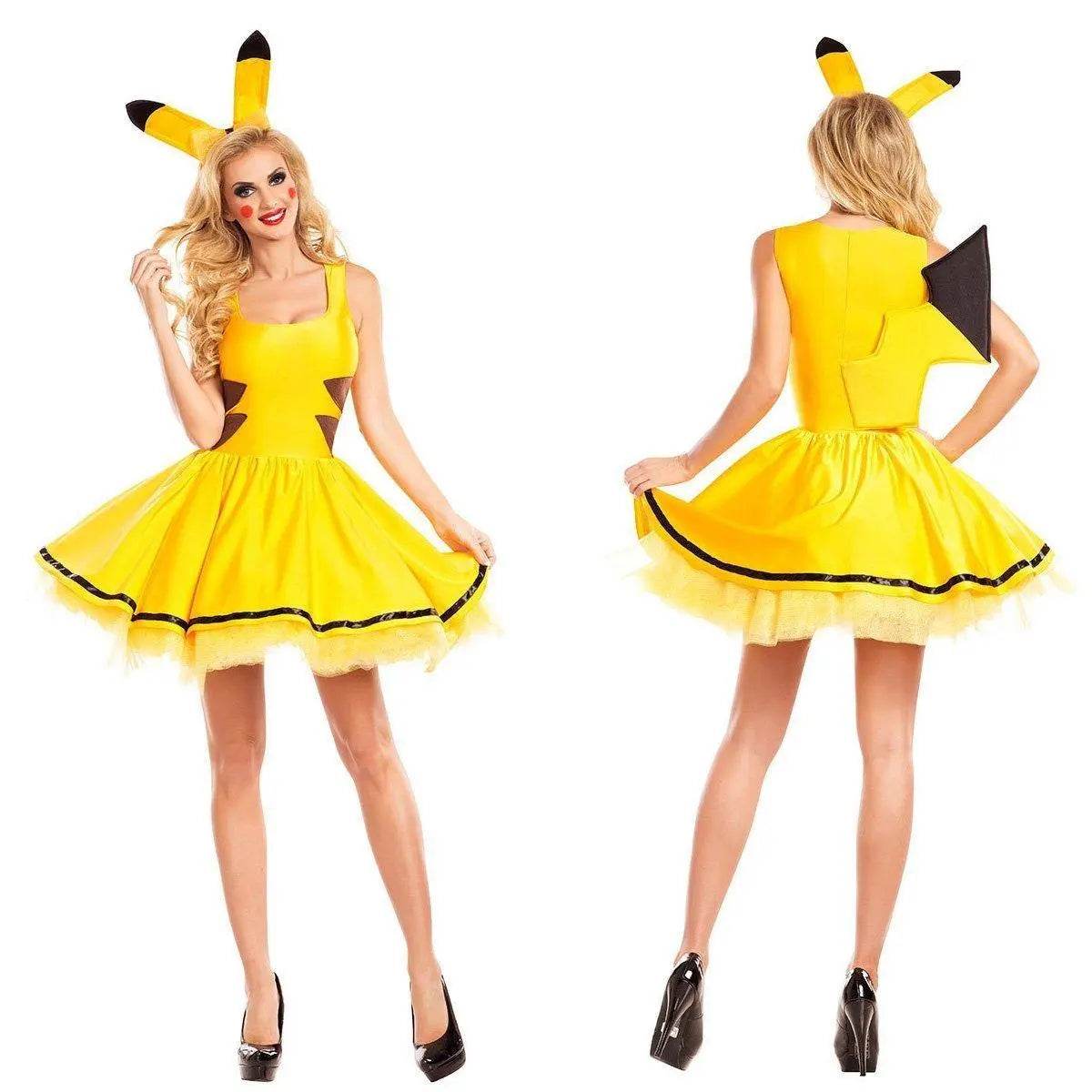 Pikachu animal costume Halloween party cosplay dress - Ecosfun
