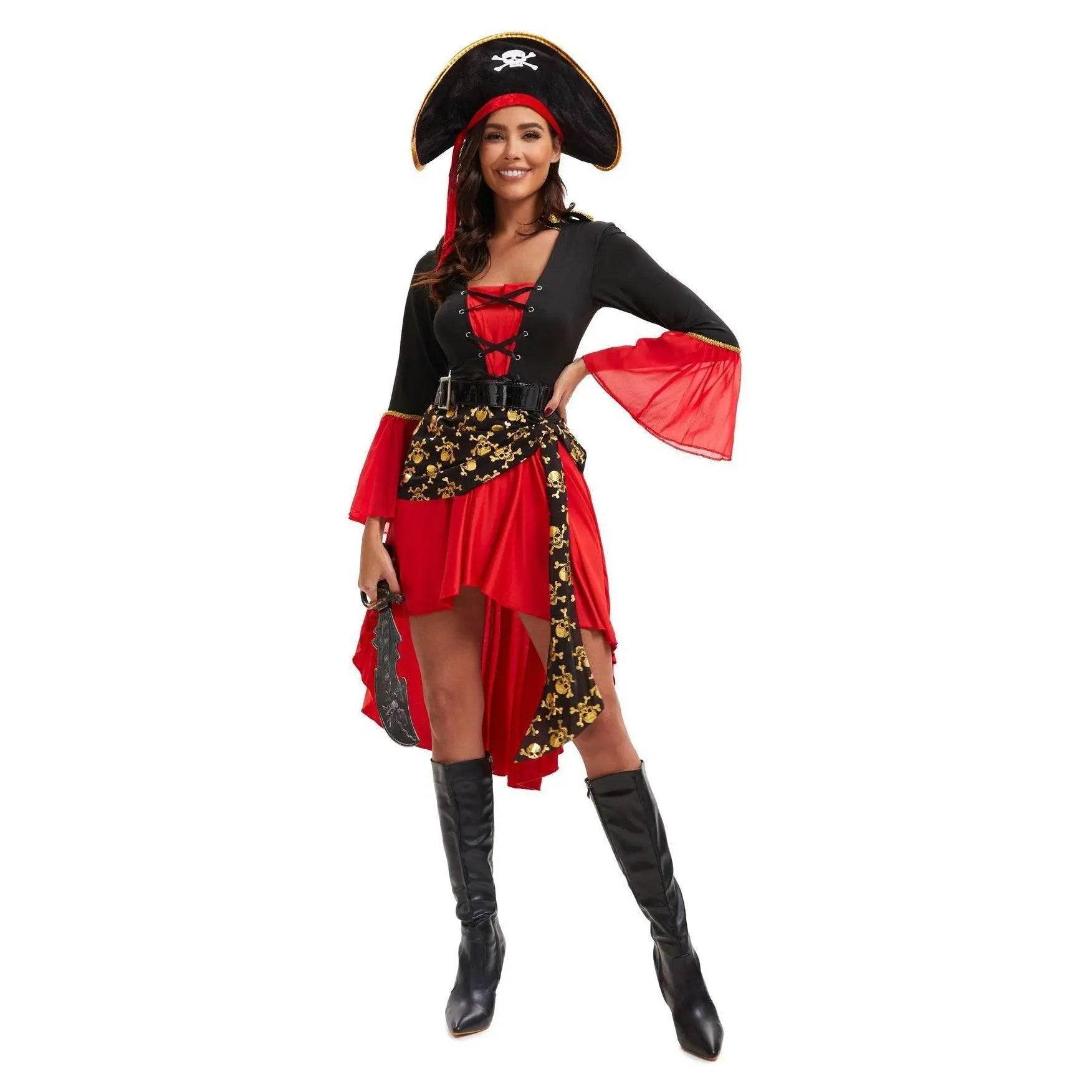 Pirate Outfit Vintage Cosplay Costume Carnival Halloween For Female - Ecosfun