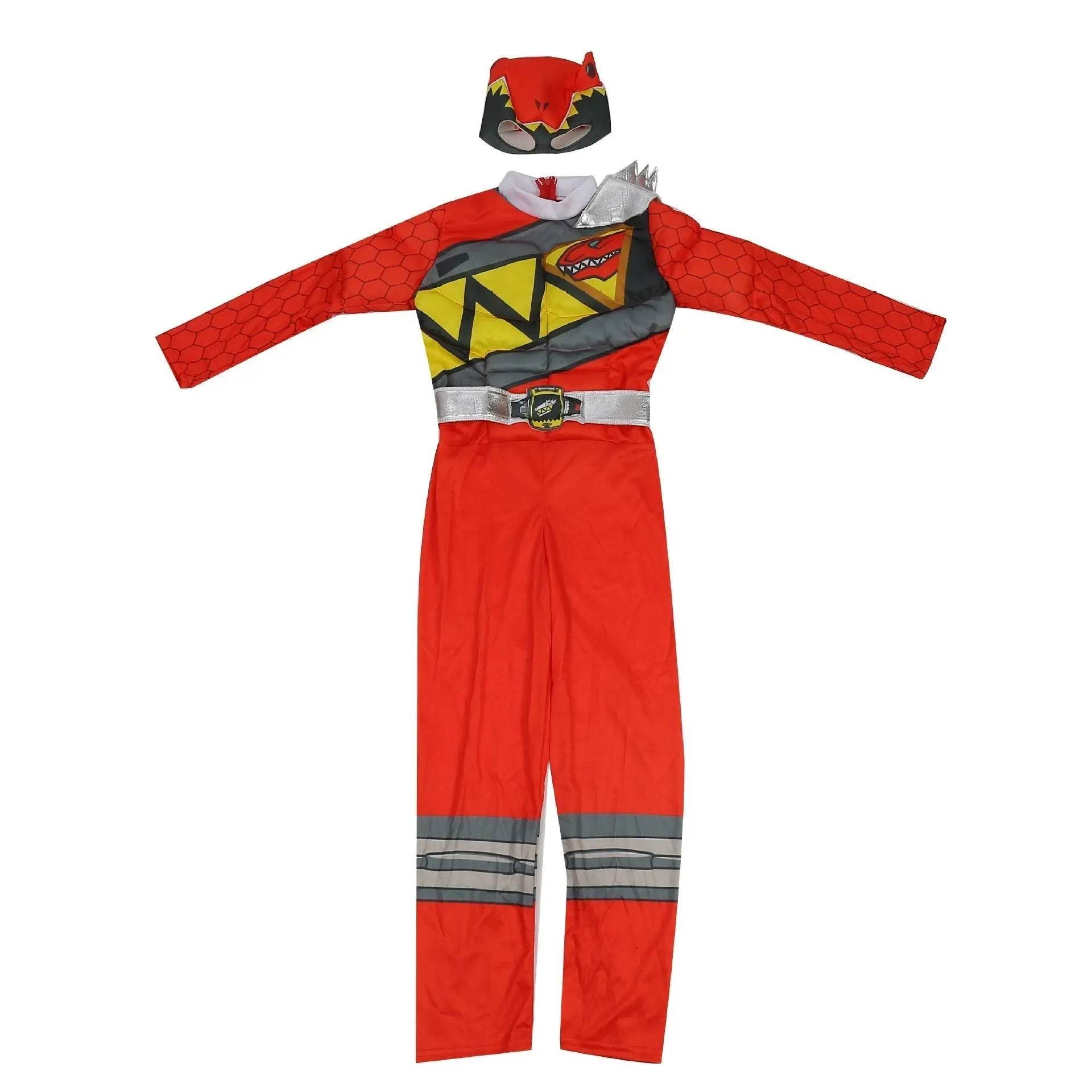 Power Rangers Costume For Boys Red Dino Charge Halloween Outfits - Ecosfun
