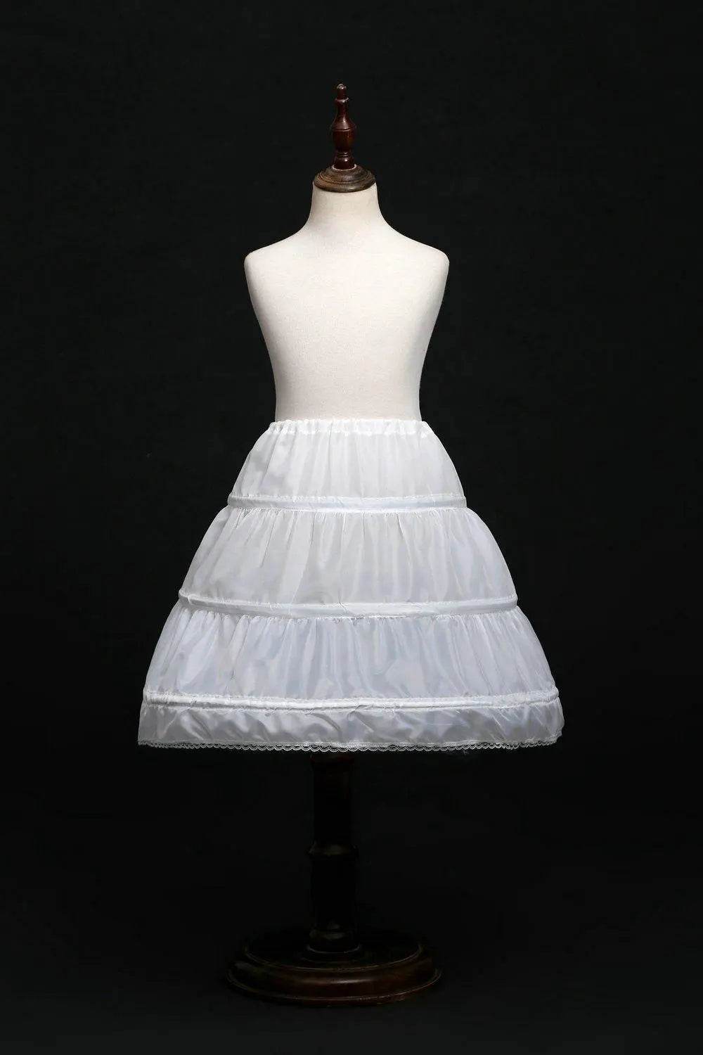 Princess Dress Crinoline Lace Trim Flower Girl Petticoat A-Line - Ecosfun