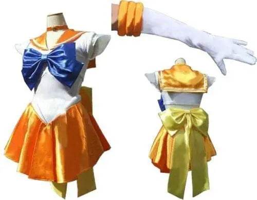Sailor Moon Venus Uranus Cosplay Costume Dress Uniform With Gloves Halloween - Ecosfun