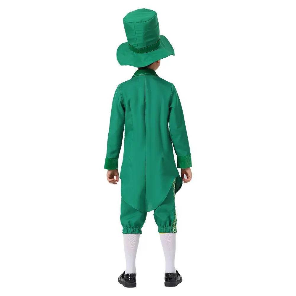 St Patrick's Day Kids Green Dress Party Cosplay Costume Carnival Suit - Ecosfun