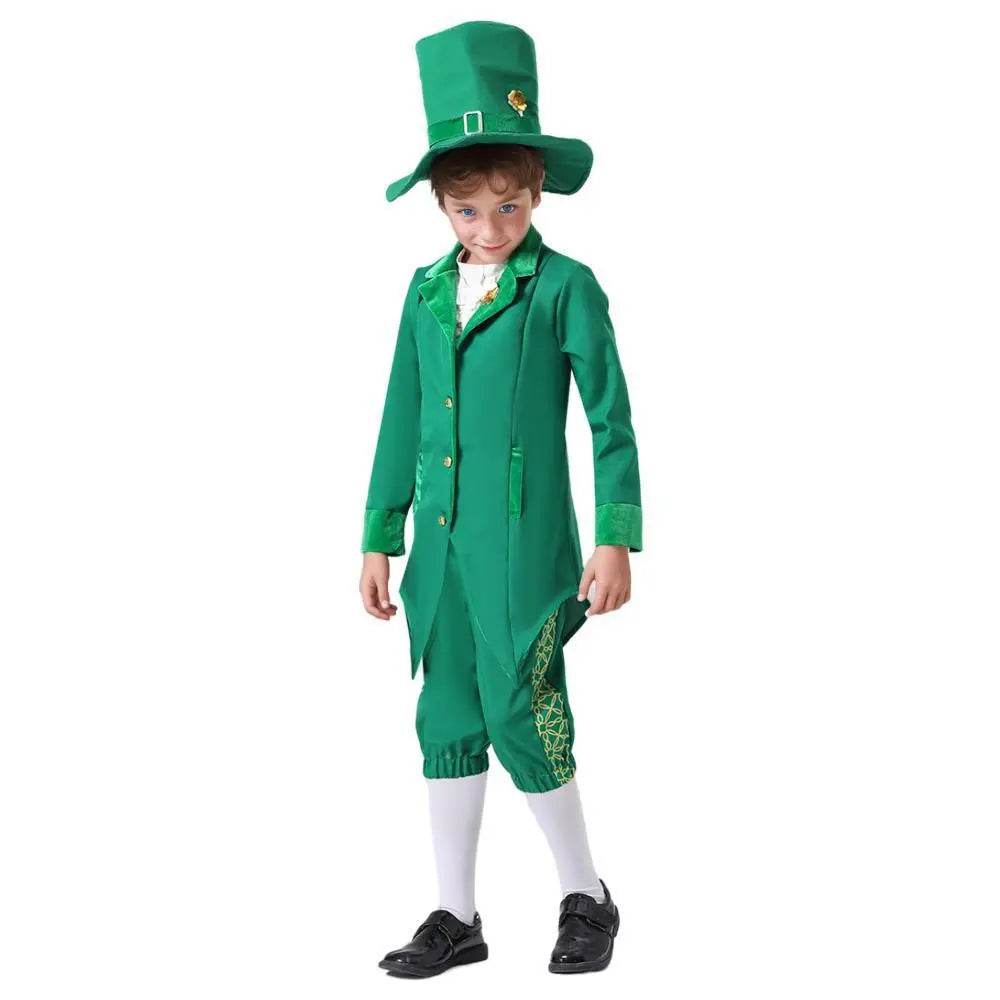 St Patrick's Day Kids Green Dress Party Cosplay Costume Carnival Suit - Ecosfun