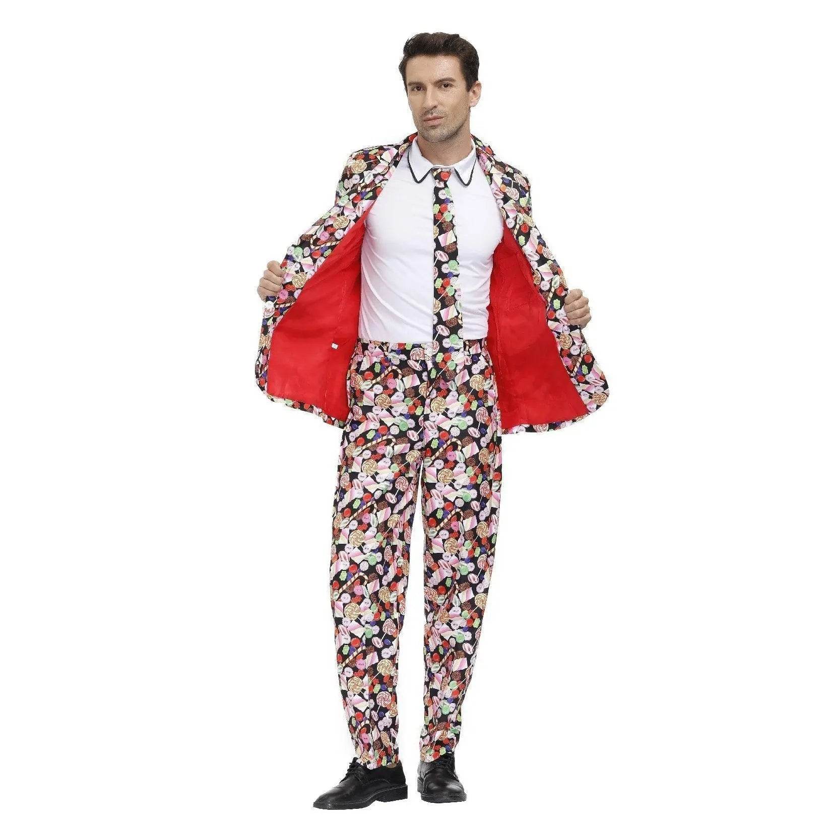 Stag Do Party Fancy Dress Host Printed Suit For Men - Ecosfun