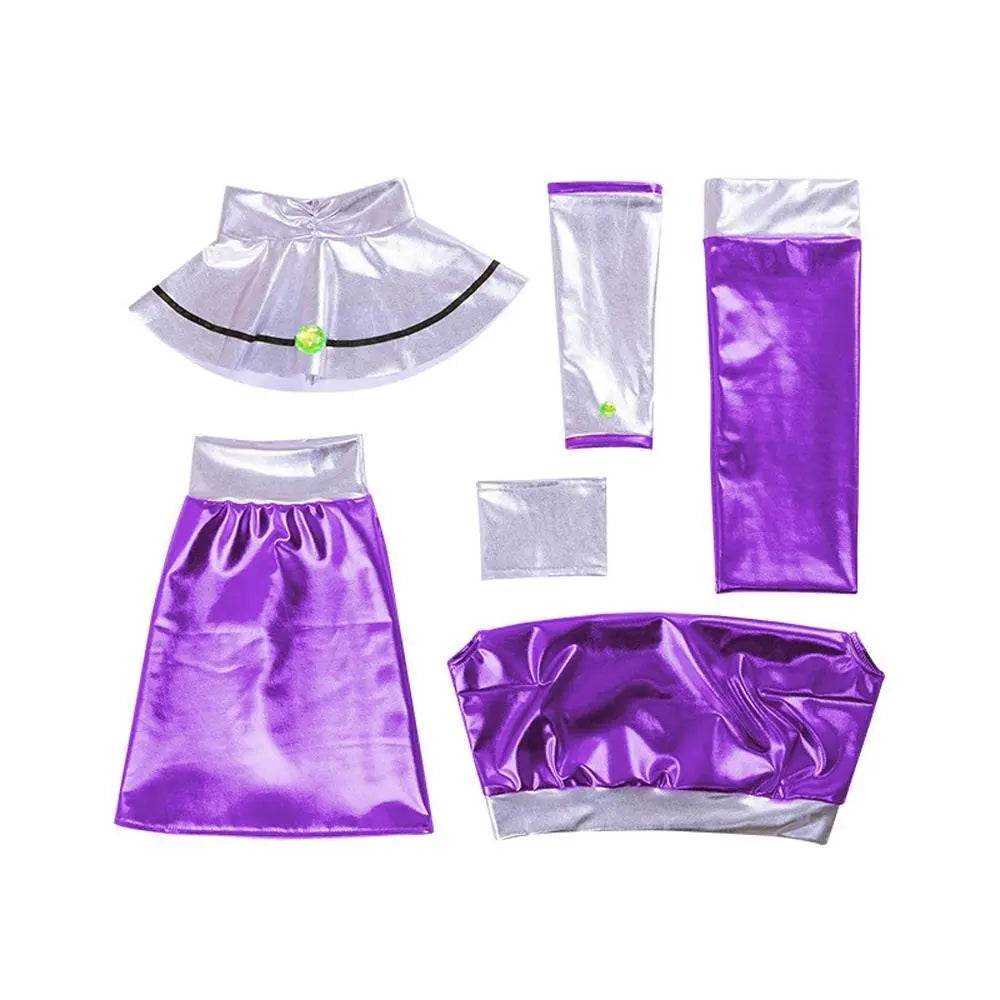 Teen Titans Cosplay Costume Princess Koriand'r Anime Suit Outfit Sets Up For Adults - Ecosfun