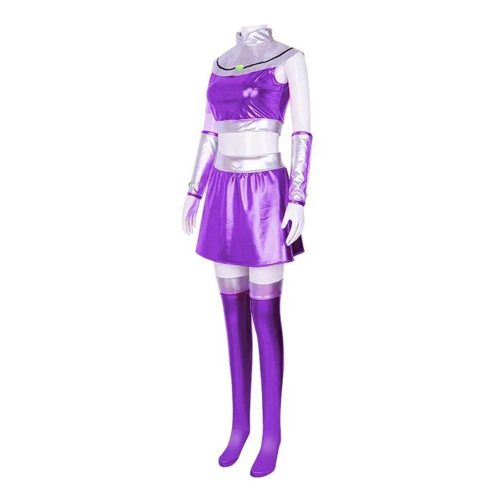 Teen Titans Cosplay Costume Princess Koriand'r Anime Suit Outfit Sets Up For Adults - Ecosfun