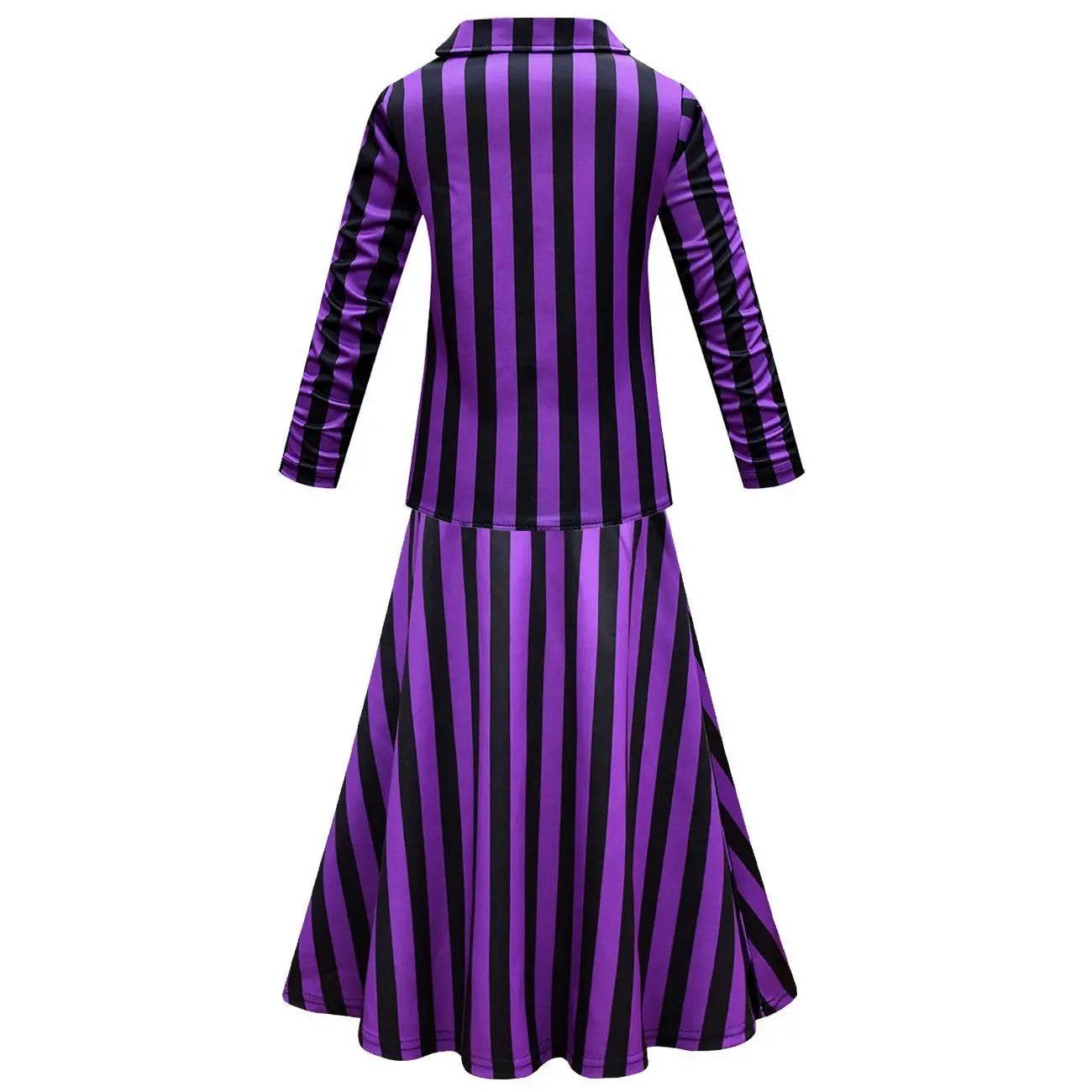 Wednesday Costume The Addams Family Cosplay Long Sleeve suit skirt For Kids - Ecosfun