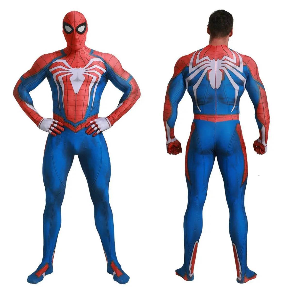 White Spider-Man PS5 PS4 Game Costume Cosplay Zentai Jumpsuit Halloween Party for Adult and kids - Ecosfun